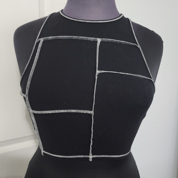 Social Tourist Goth Grunge Punk Crop Top - Picture 2 of 2